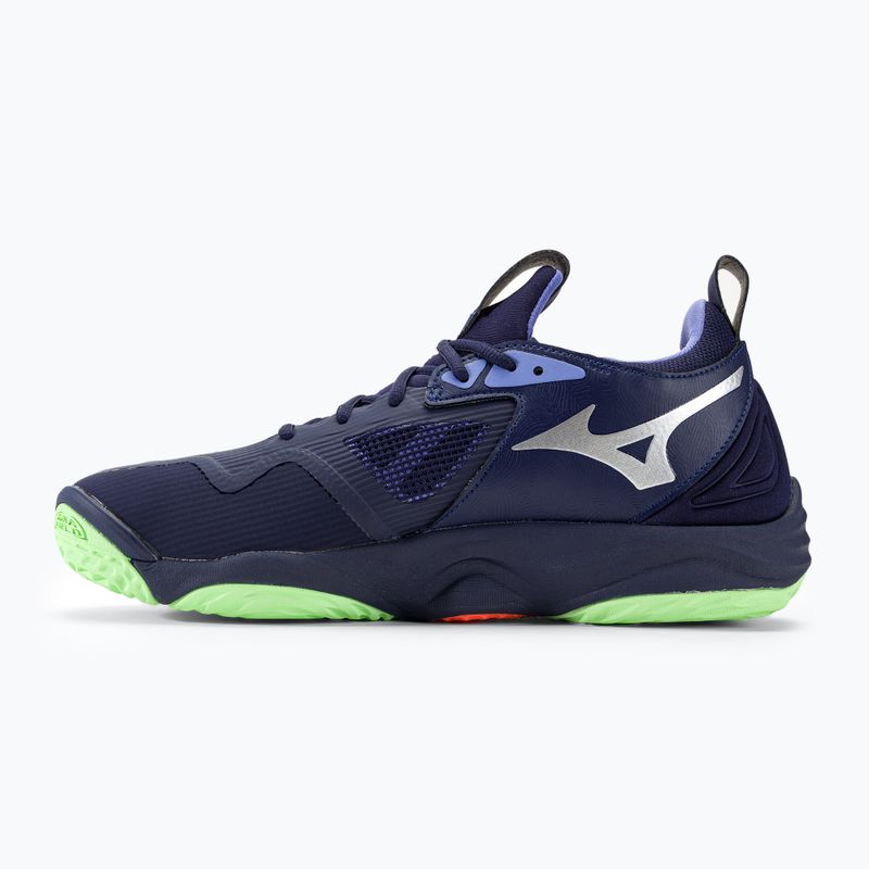 Ανδρικά παπούτσια βόλεϊ Mizuno Wave Momentum 3 βράδυ μπλε / tech green / lolite 3