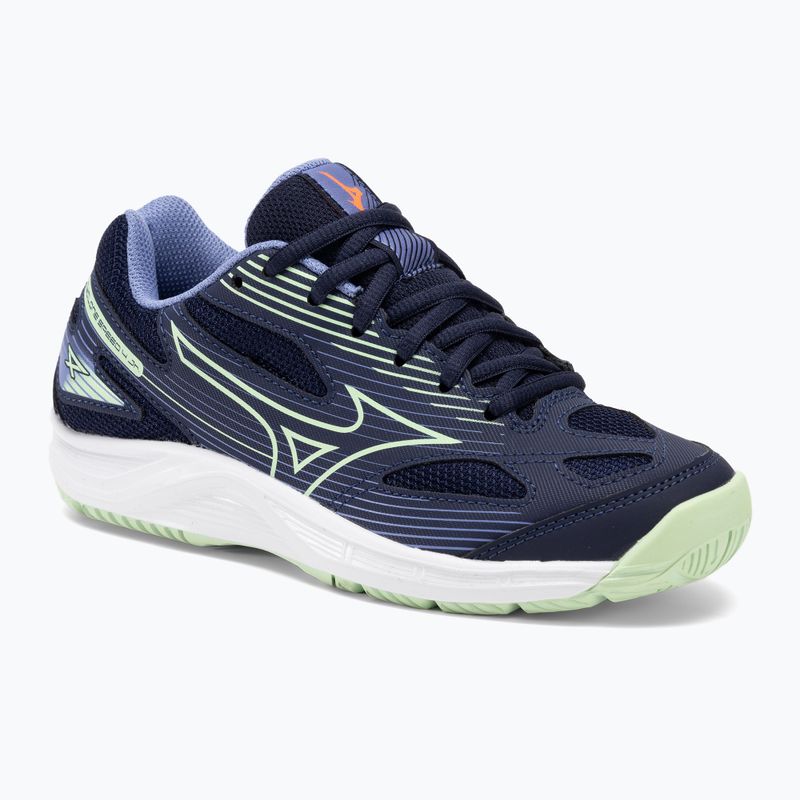 Παιδικά παπούτσια βόλεϊ Mizuno Cyclone Speed 4 Jr eblue/tech green/lolite