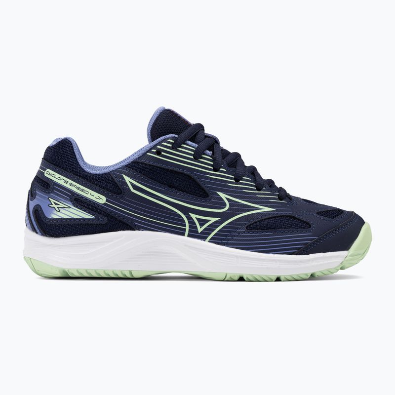 Παιδικά παπούτσια βόλεϊ Mizuno Cyclone Speed 4 Jr eblue/tech green/lolite 2