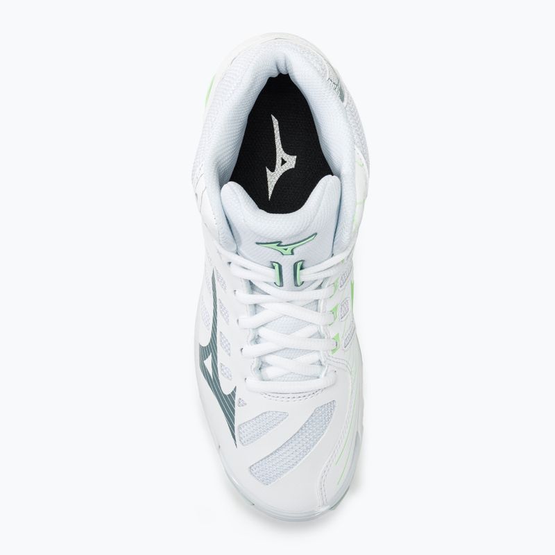 Γυναικεία παπούτσια βόλεϊ Mizuno Wave Voltage Mid white/glacial ridge/patina green 5