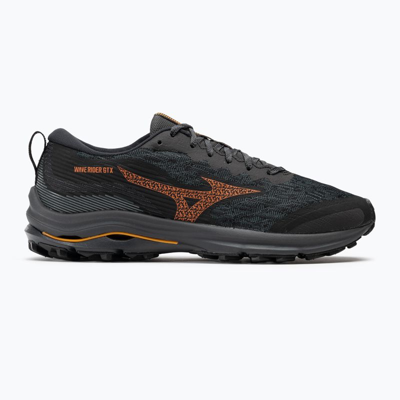 Ανδρικά αθλητικά παπούτσια τρεξίματος Mizuno Wave Rider GTX μαύρο/ναστούρτι/καρότο curl 2