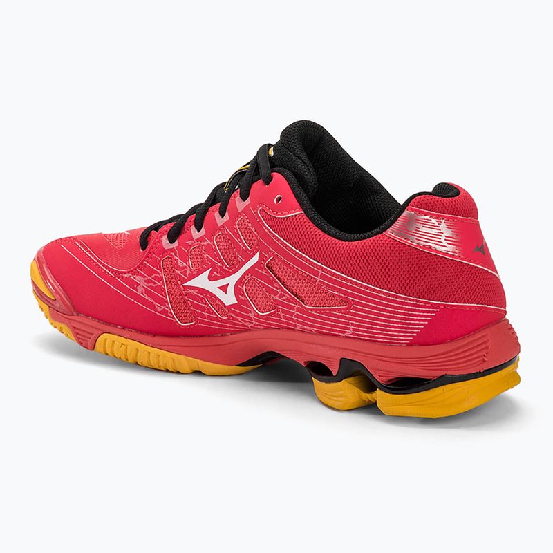 Ανδρικά παπούτσια βόλεϊ Mizuno Wave Voltage radiant red/white/carrot curl 3