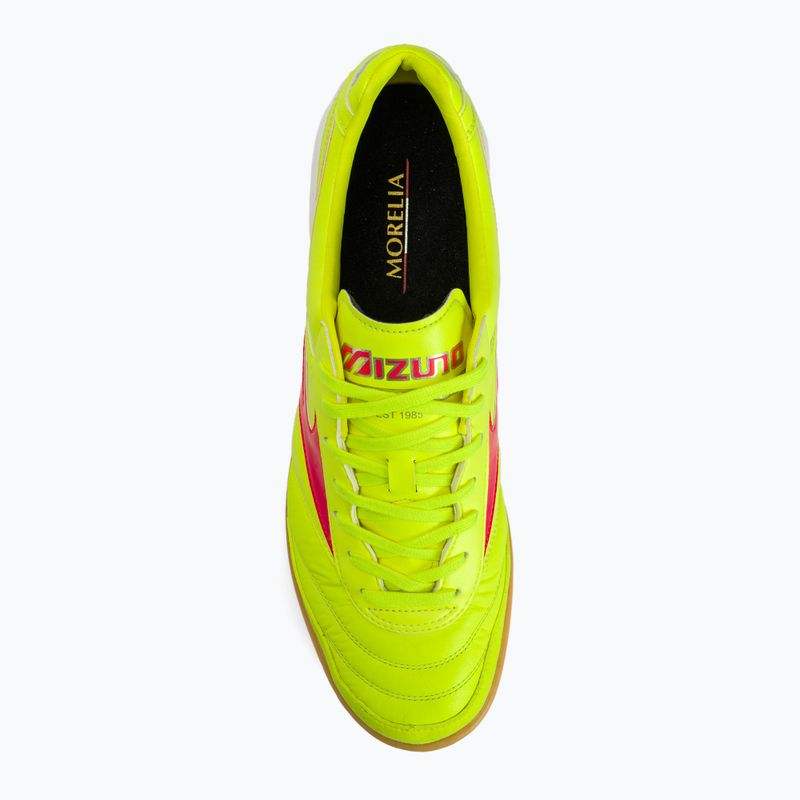 Mizuno Morelia Sala Elite IN safety yellow/fiery coral 2/galaxy silver ανδρικές μπότες ποδοσφαίρου 7