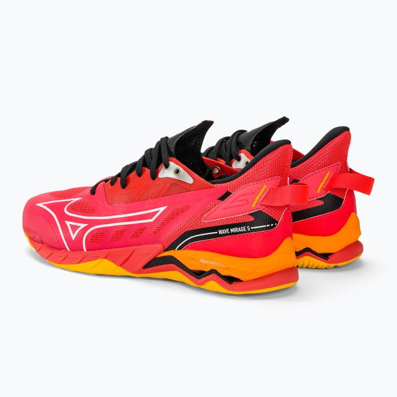 Ανδρικά παπούτσια χάντμπολ Mizuno Wave Mirage 5 radiant red/white/carrot curl 3