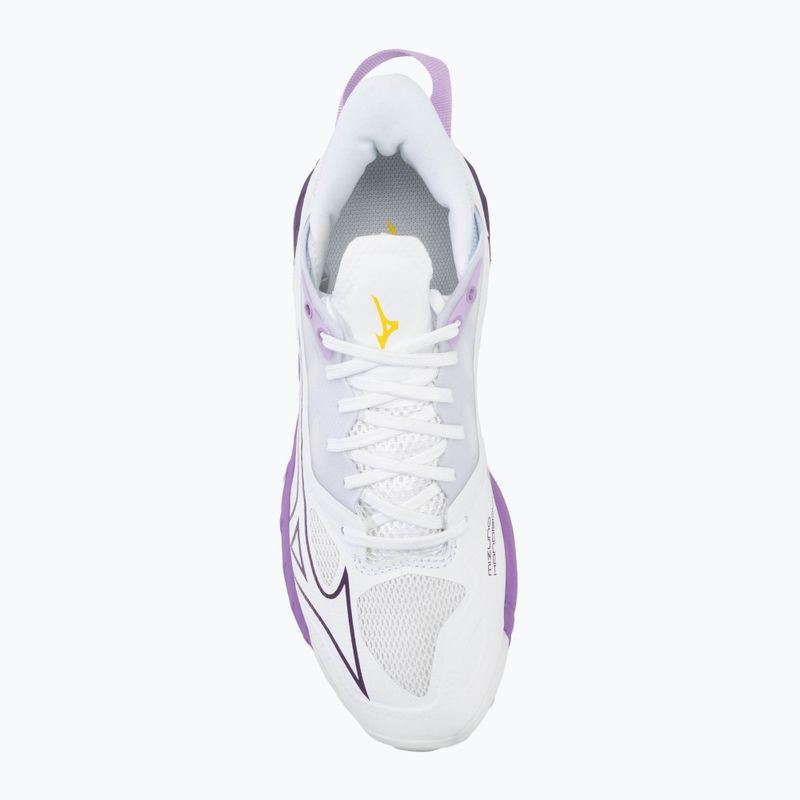 Γυναικεία παπούτσια χάντμπολ Mizuno Wave Mirage 5 white/patrician purple/quince 5