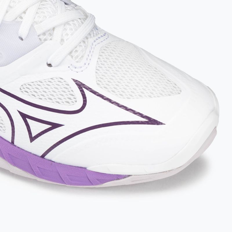 Γυναικεία παπούτσια χάντμπολ Mizuno Wave Mirage 5 white/patrician purple/quince 7