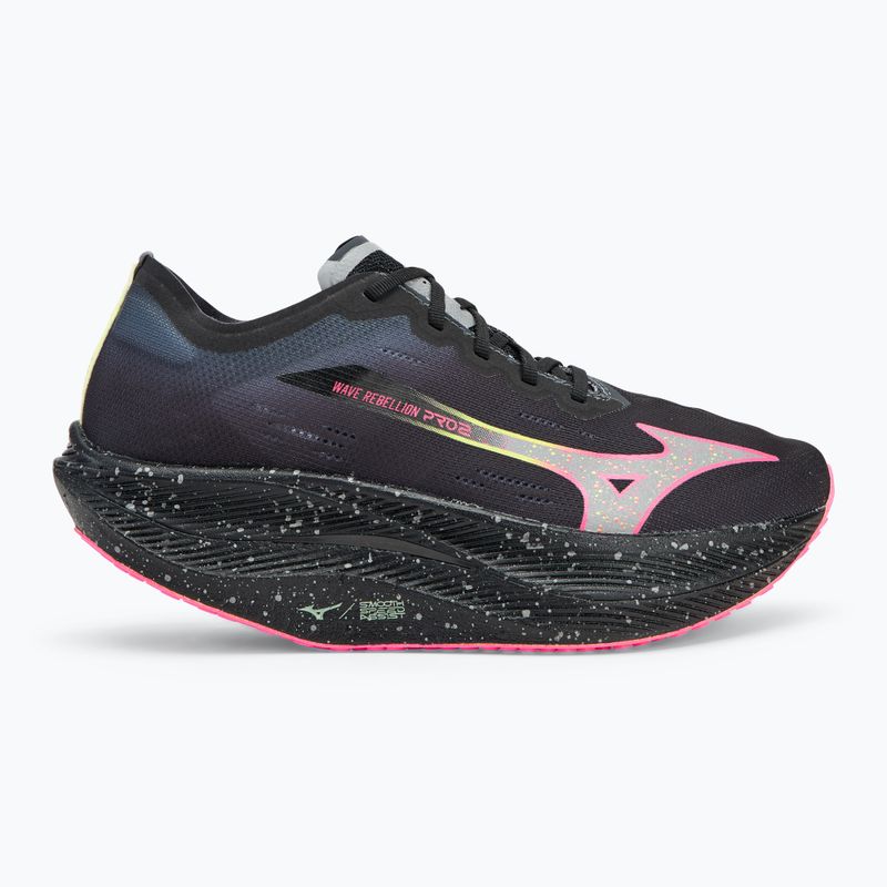 Ανδρικά παπούτσια για τρέξιμο Mizuno Wave Rebellion Pro 2 black/silver/pink tetra 2