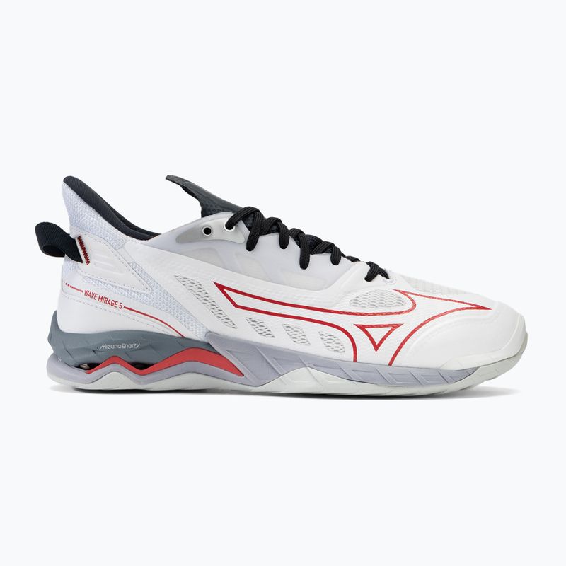 Ανδρικά παπούτσια χάντμπολ Mizuno Wave Mirage 5 white/salsa/black 2