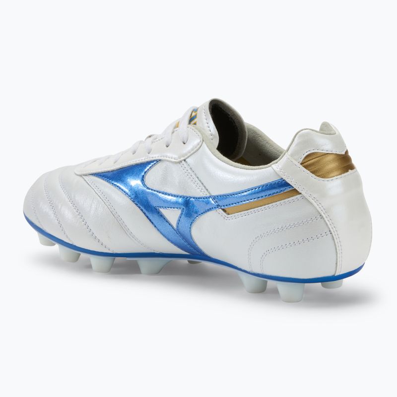 Ανδρικά παπούτσια ποδοσφαίρου Mizuno Morelia II Elite Md white/laser blue/gold 3