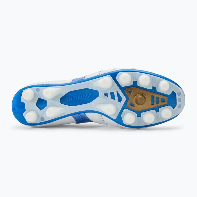 Ανδρικά παπούτσια ποδοσφαίρου Mizuno Morelia II Elite Md white/laser blue/gold 4