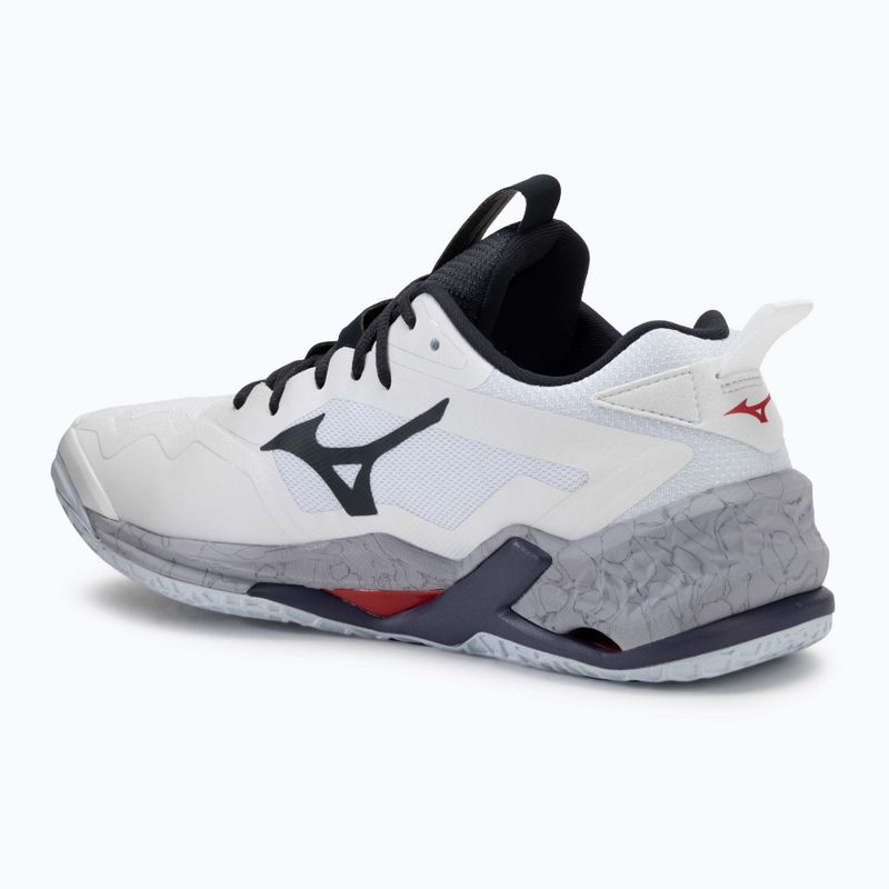 Ανδρικά παπούτσια χάντμπολ Mizuno Wave Stealth Neo 2 white/salsa/black 3