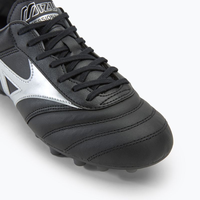 Ανδρικά παπούτσια ποδοσφαίρου Mizuno Morelia II Pro AG black/galaxy silver/dark shadow 7