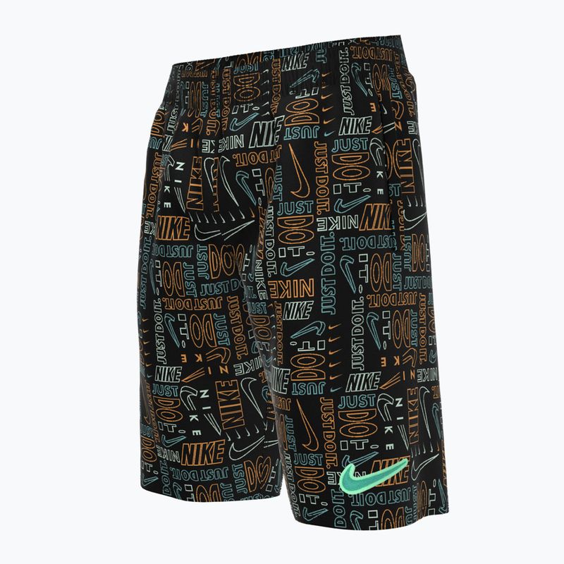 Nike Logo Mashup 8" Volley παιδικό μαγιό μαύρο NESSC791-001 4