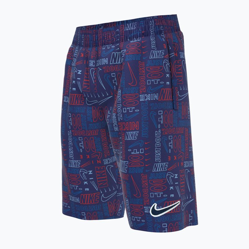 Nike Logo Mashup 8" Volley παιδικό μαγιό σορτς σκούρο μπλε NESSC791-440 4