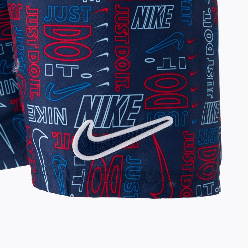 Nike Logo Mashup 8" Volley παιδικό μαγιό σορτς σκούρο μπλε NESSC791-440 3