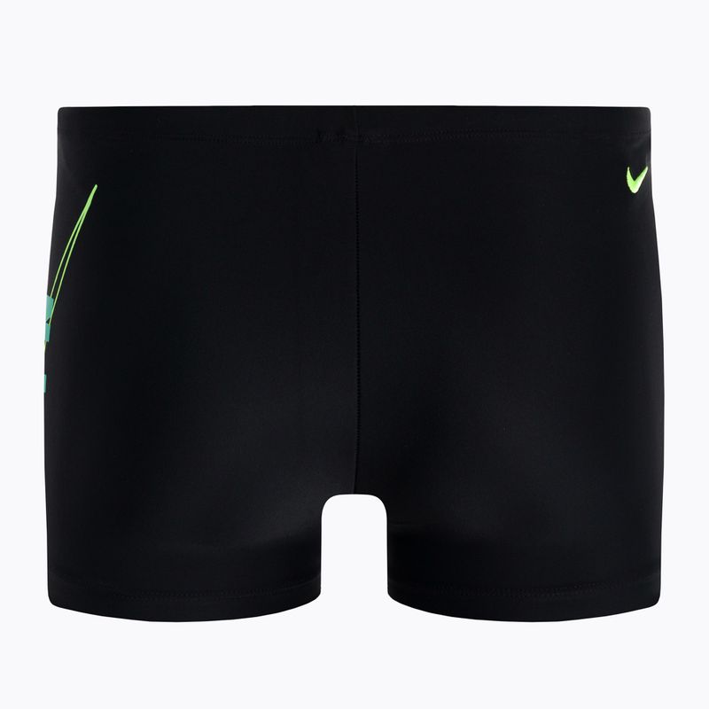 Ανδρικά μποξεράκια κολύμβησης Nike Reflect Logo Square Leg μαύρο NESSC583 2