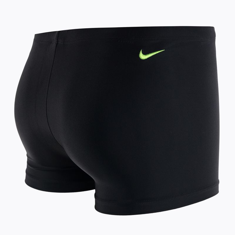 Ανδρικά μποξεράκια κολύμβησης Nike Reflect Logo Square Leg μαύρο NESSC583 4