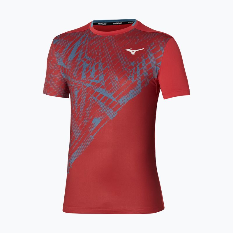 Ανδρικό μπλουζάκι τένις Mizuno Mugen Shadow Graphic Tee salsa