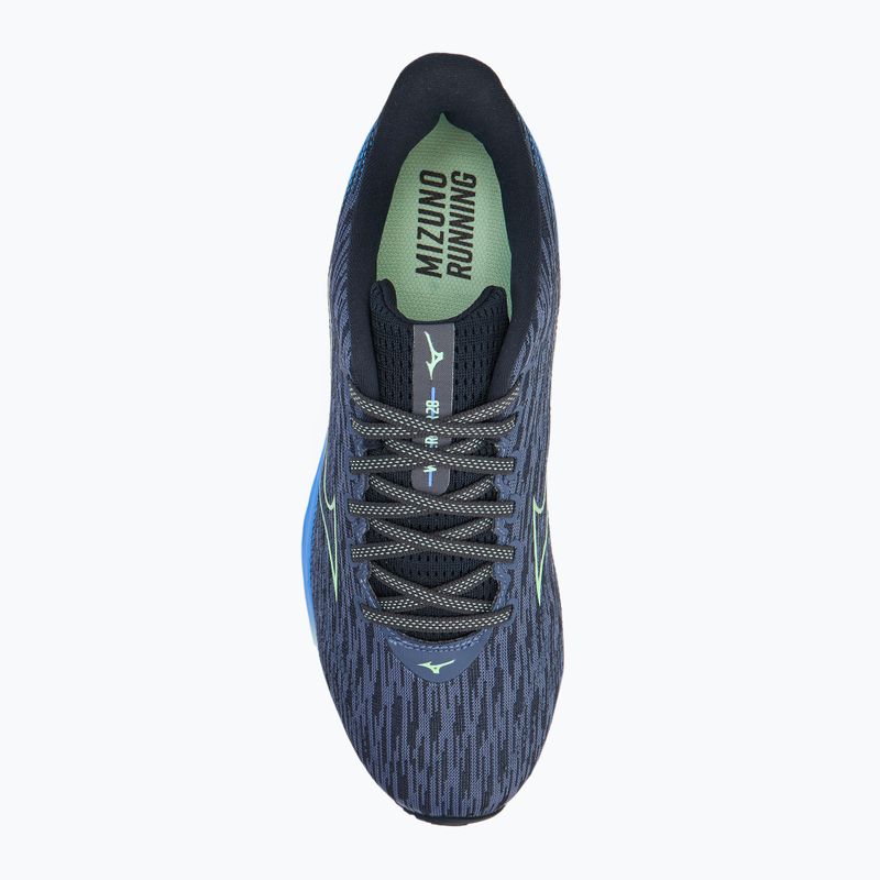 Ανδρικά παπούτσια τρεξίματος Mizuno Wave Rider 28 vintage indigo/neo mint/frontier blue 5