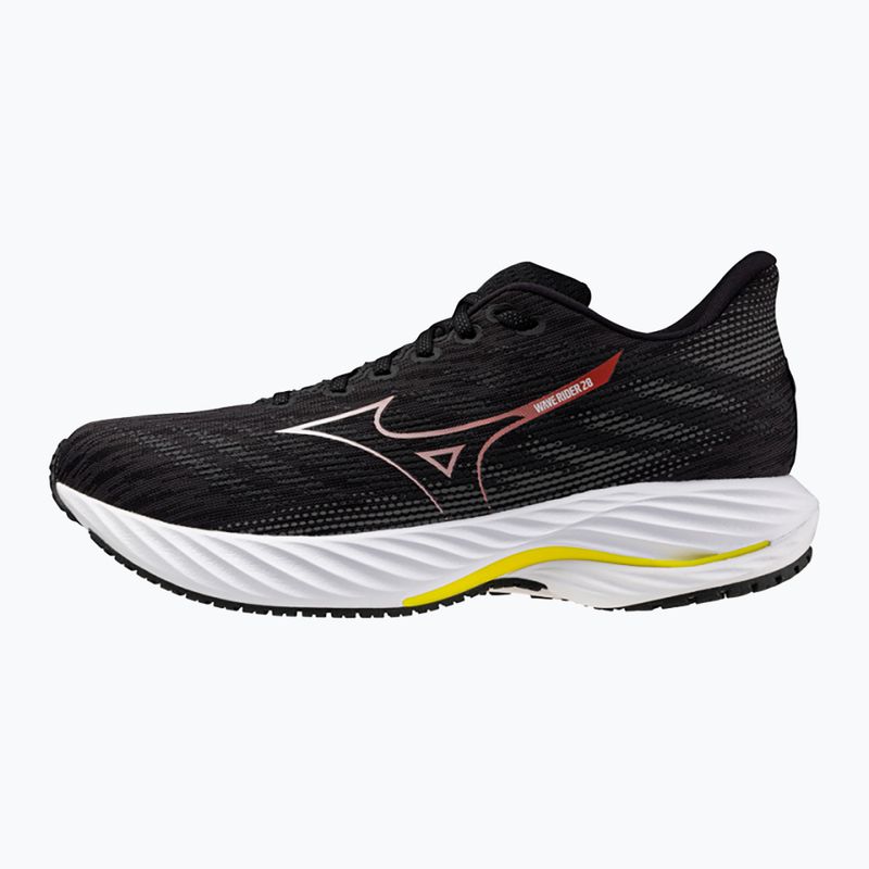 Ανδρικά παπούτσια τρεξίματος Mizuno Wave Rider 28 μαύρο/λευκό/ βραδινό primrose