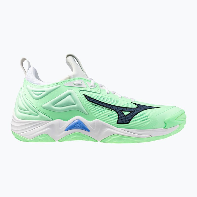 Mizuno Wave Momentum 3 παπούτσια πετοσφαίρισης neo mint/μαύρο/μπλε σύνορα 8