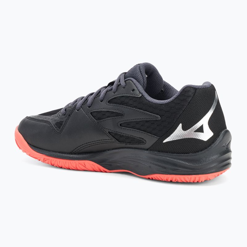 Mizuno Thunder Blade Z παπούτσι βόλεϊ μαύρο/νέον φλόγα/μπλε παγωνιά 3