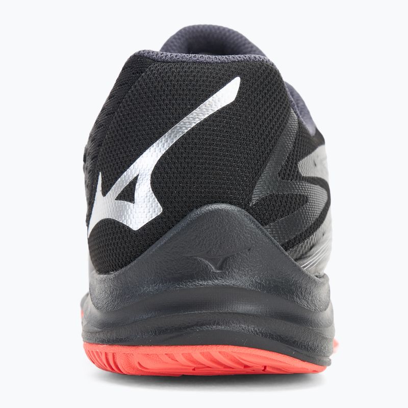 Mizuno Thunder Blade Z παπούτσι βόλεϊ μαύρο/νέον φλόγα/μπλε παγωνιά 6