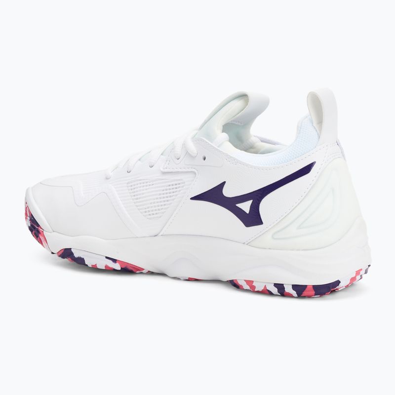 Mizuno Wave Momentum 3 παπούτσια βόλεϊ λευκό/βιολετί indigo/camellia rose 3