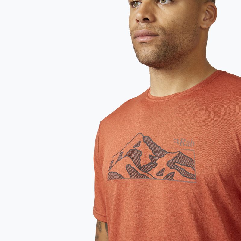 Ανδρικό t-shirt Rab Mantle Mountain Tee κόκκινος άργιλος 4