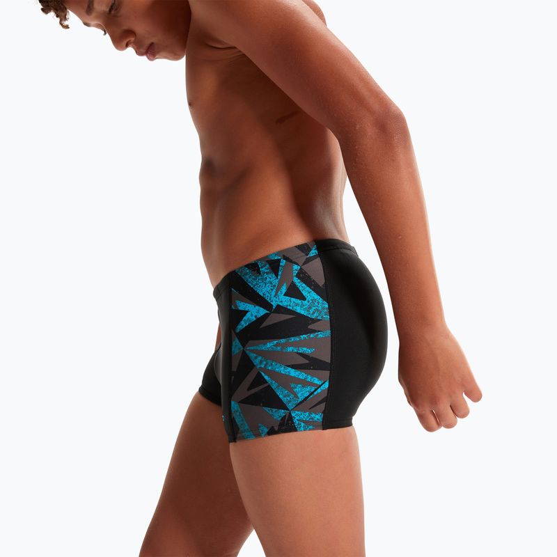 Speedo HyperBoom Placement παιδικό κολυμβητικό παντελόνι μαύρο/μπολτ/γκρι περιστέρι 7