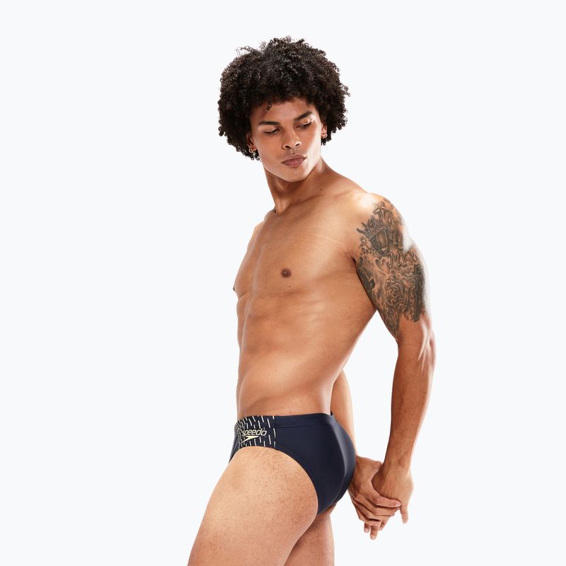 Ανδρικό Speedo Medley Logo 7 cm Brief σλιπ για κολύμπι σκούφο μπλε 8-0973906873 6