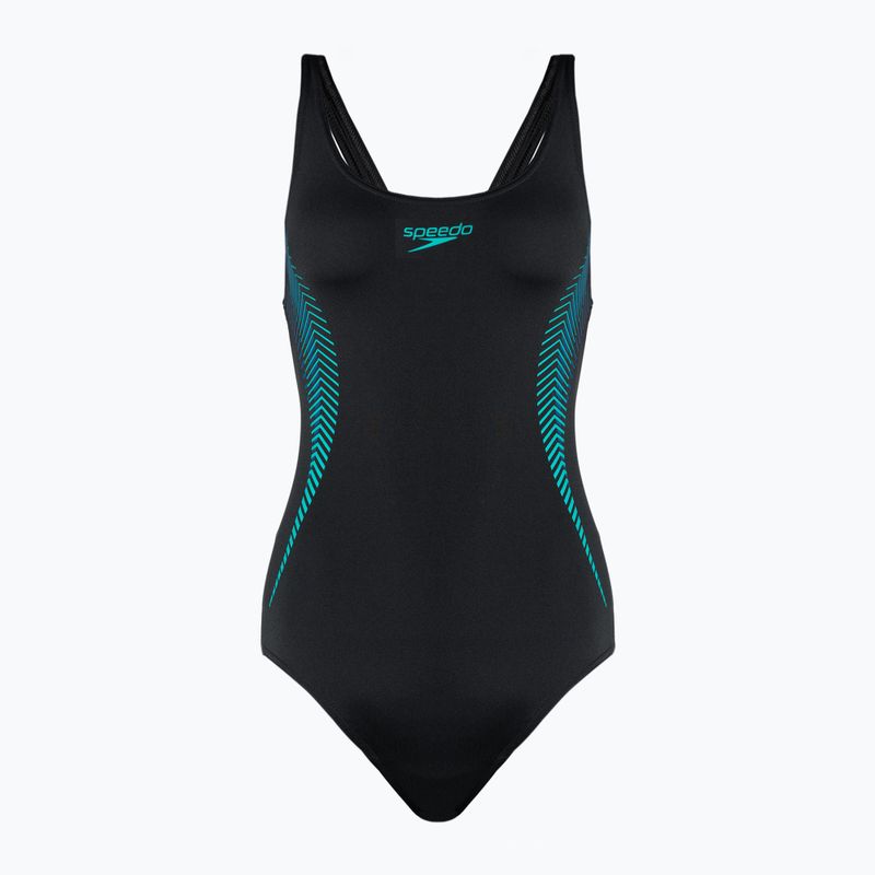 Speedo Placement Muscleback ολόσωμο μαγιό μαύρο 8-00305814837