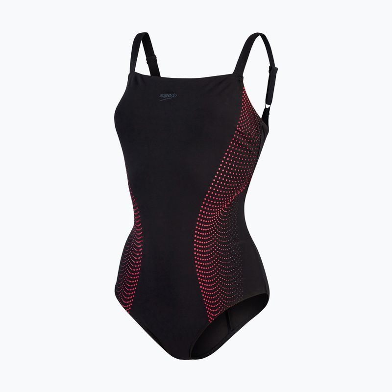 Speedo γυναικείο ολόσωμο μαγιό rystalLux Printed Shaping μαύρο 8-00306915111 4