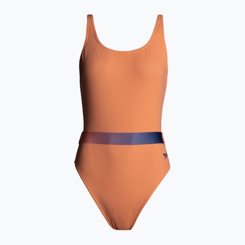 Speedo Γυναικείο ολόσωμο μαγιό με ζώνη Deep U-Back πορτοκαλί 8-00307415485