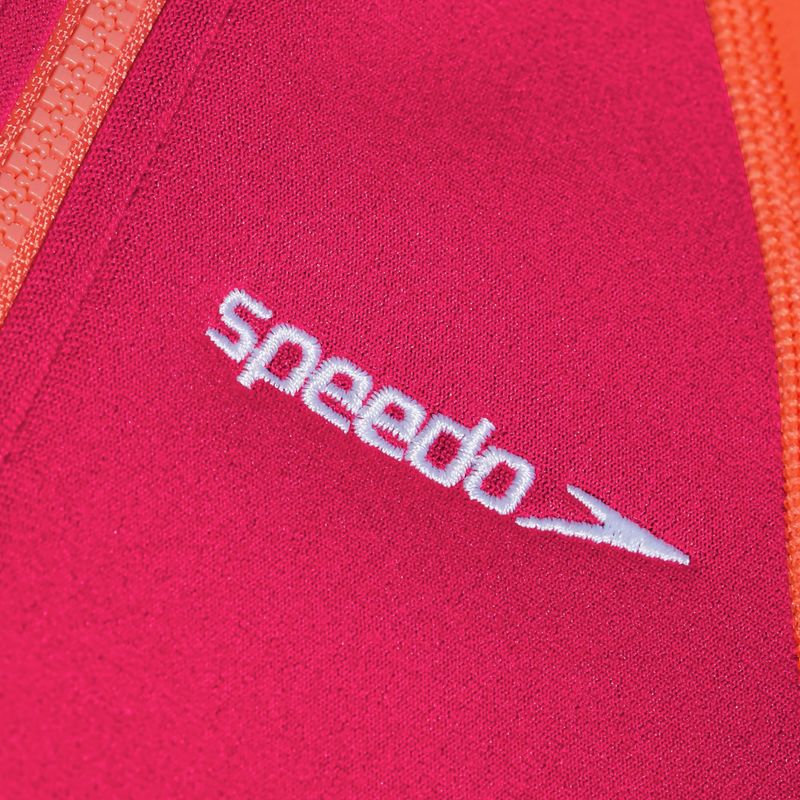 Speedo Learn To Swim Νεοπρένιο παιδικό ολόσωμο μαγιό σε ροζ/κοραλί χρώμα κεράσι 2