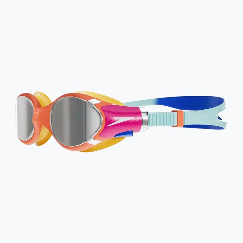 Speedo Biofuse 2.0 Mirror cobalt pop/marine blue/volcanic orange παιδικά γυαλιά κολύμβησης 2