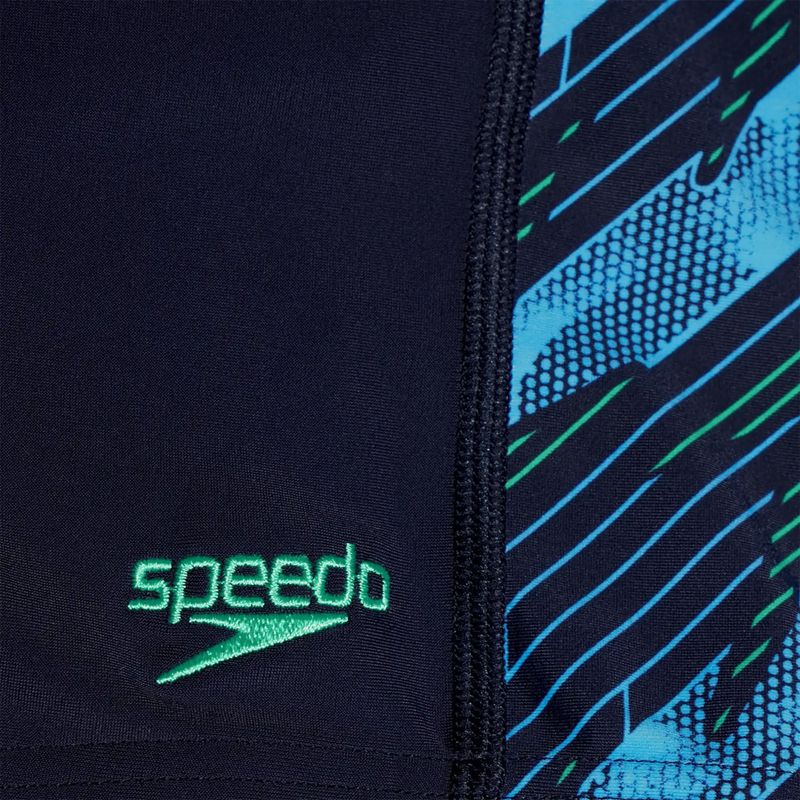 Speedo Hyperboom παιδικό μαγιό true navy/harlequin green/picton green 4