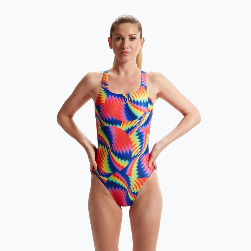 Speedo γυναικείο μαγιό Allover Digital Leaderback καρπούζι/ροζ φωτοβολίδα/man peel/mon drizzle 6