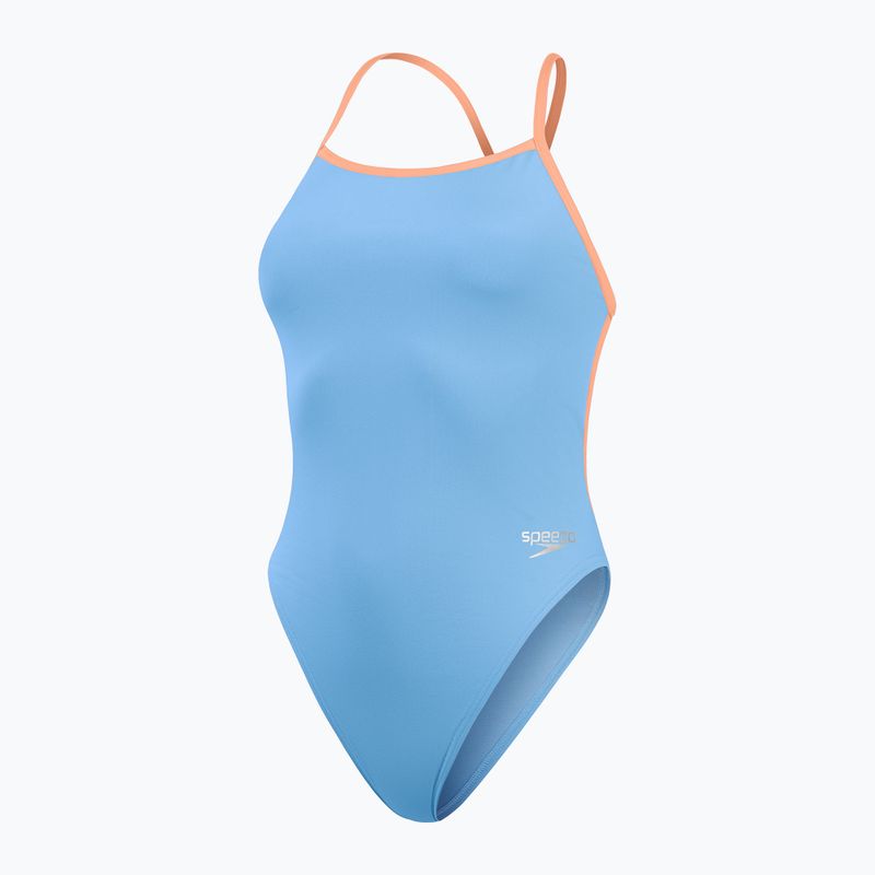 Speedo Solid Vback γυναικείο ολόσωμο μαγιό περίεργο μπλε/πορτοκαλί