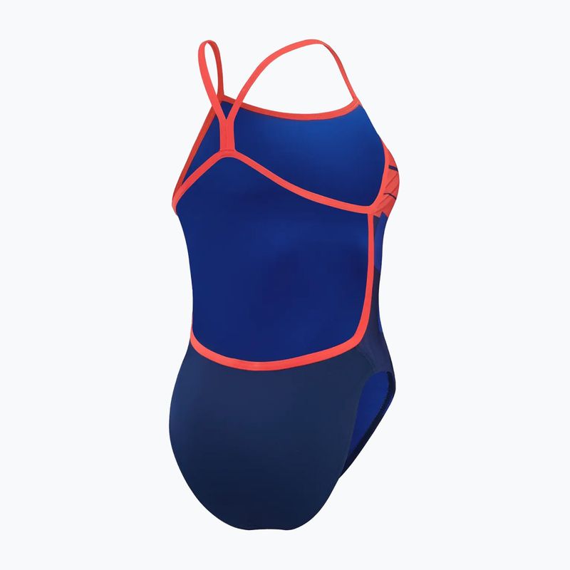 Speedo Placement Digital Vback γυναικείο ολόσωμο μαγιό cerulean blue/true cobalt/watermelon/white 3