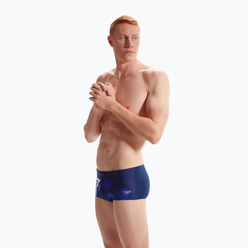 Ανδρικό Speedo Placement Digital Brief cerulean blue/true cobalt/watermelon/white μαγιό σορτς 6