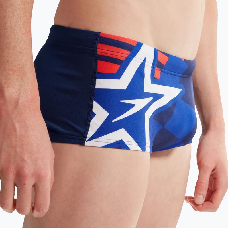 Ανδρικό Speedo Placement Digital Brief cerulean blue/true cobalt/watermelon/white μαγιό σορτς 8