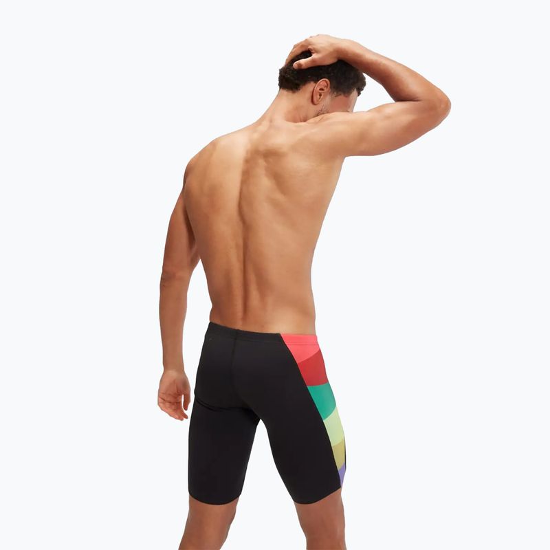 Ανδρικό μαγιό Speedo Placement Digital V-Cut μαύρο/γλυκό μοβ/πράσινο/καρπούζι 6