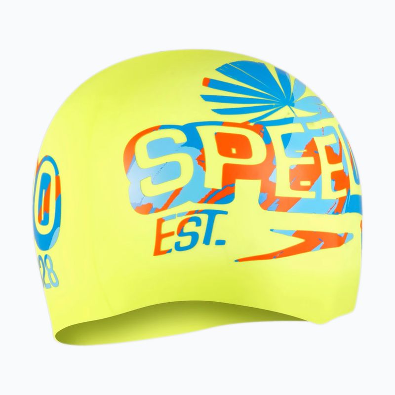 Σκουφάκι κολύμβησης Speedo Printed Silicone lemon drizzle/picton blue/punch blue 2