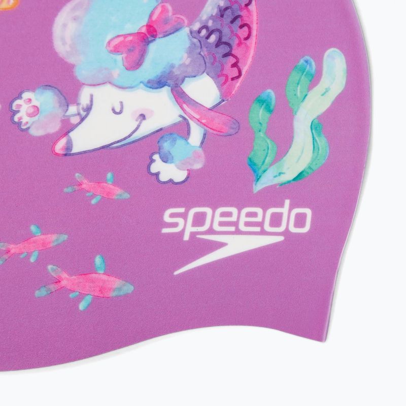 Speedo Ψηφιακά τυπωμένο καπέλο κολύμβησης kiki ροζ/κυκλάμινο/πεταλούδι 3