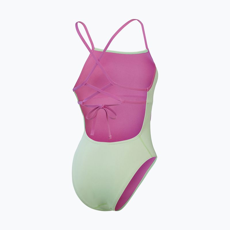 Ολόσωμο μαγιό κολύμβησης Speedo Solid Lattice Tie-Back matcha green 2