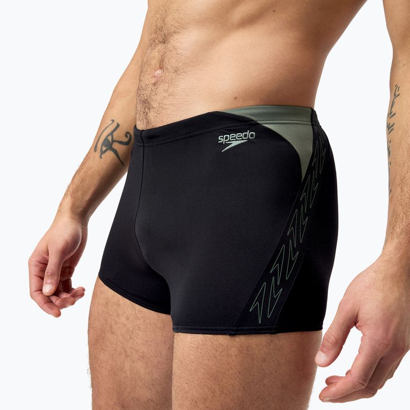 Ανδρικό μποξεράκι κολύμβησης Speedo HyperBoom Splice Aquashort black/country green 4