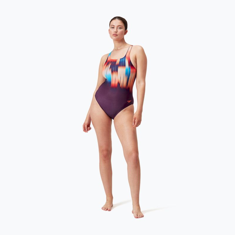 Ολόσωμο μαγιό κολύμβησης Speedo Digital Printed Medalist plum dandy/siren red/nectarine/picton 6