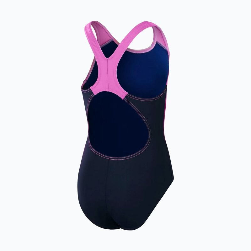 Speedo Digital Placement Splashback παιδικό ολόσωμο μαγιό true navy/kikiki pink/siren red/matcha 2