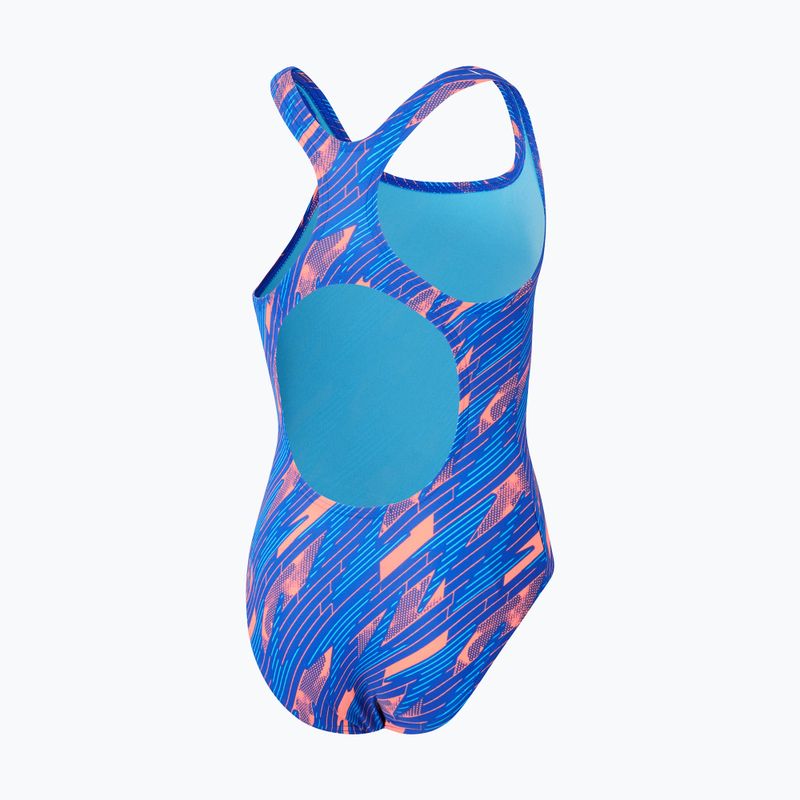 Speedo HyperBoom Allover Medalist siren red/true cobalt/picton blue παιδικό ολόσωμο μαγιό 2